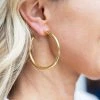 Fame Accessories Jennifer Hoop Earrings