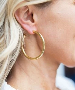 Fame Accessories Jennifer Hoop Earrings