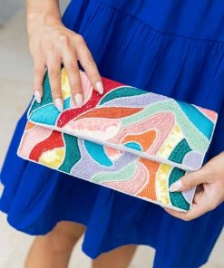 La Chic Designs Summer Of Color Allie Beaded Clutch