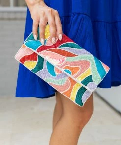 La Chic Designs Summer Of Color Allie Beaded Clutch