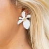 * Jana Flower Earrings- White