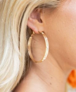 Bag Boutique Crystal Nailhead Hoops