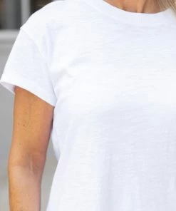 Dresses Modern Crew Tee Dress White By Z Supply