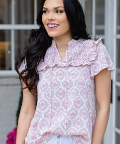 FSL Apparel Tops Caitlyn Top- Pink