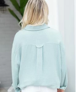 Tops Natasha Top-Sea Mist By BB Dakota