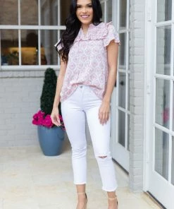 FSL Apparel Tops Caitlyn Top- Pink