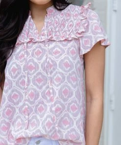 FSL Apparel Tops Caitlyn Top- Pink