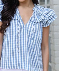 Buddy Love Mickie Top- Blue Tops