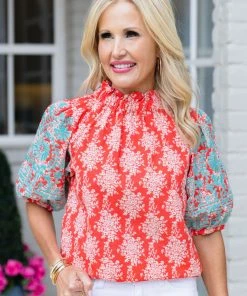 THML Kathleen Top- Red Tops