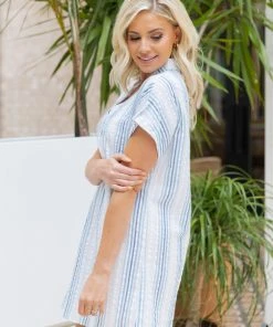 SOLUTION Gentry Dress- Blue Dresses