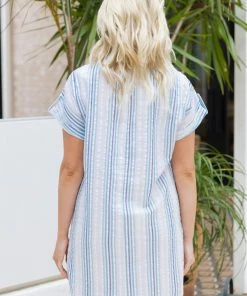 SOLUTION Gentry Dress- Blue Dresses