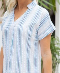 SOLUTION Gentry Dress- Blue Dresses