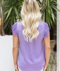 Current Air Caroline Top- Lavender Tops