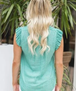 Current Air Caroline Dot Top- Aqua