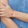 Ellison + Young Kinley Clover Bracelet- Red Summer Of Color