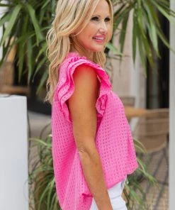 Entro Sofia Top- Pink Tops