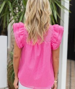 Entro Sofia Top- Pink Tops