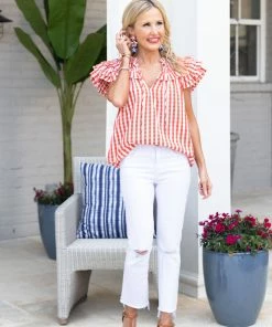 Buddy Love Tops Mickie Top- Red