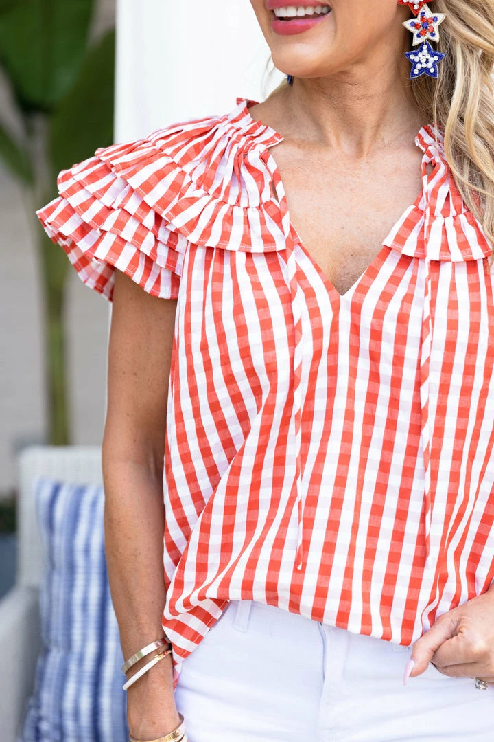 Buddy Love Tops Mickie Top- Red