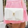 Like Dreams Summer Of Color Cassie Bow Bag- White