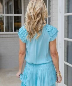 Current Air Emma Dress- Aqua Blue