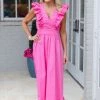 Dresses Ophelia Dress- Fuchsia By Karlie