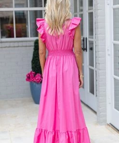 Dresses Ophelia Dress- Fuchsia By Karlie