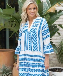THML Catalina Dress- Blue Dresses