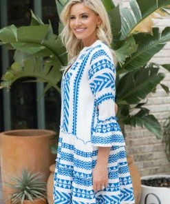 THML Catalina Dress- Blue Dresses