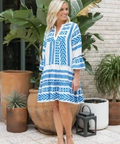 THML Catalina Dress- Blue Dresses