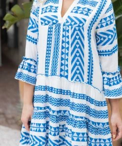 THML Catalina Dress- Blue Dresses