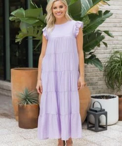 English Factory Dresses Lara Dress- Lilac
