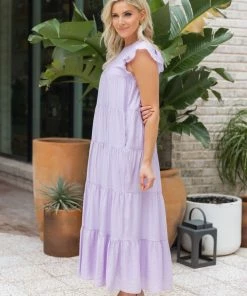 English Factory Dresses Lara Dress- Lilac