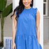 &Merci Dresses Brooklyn Dress- Blue