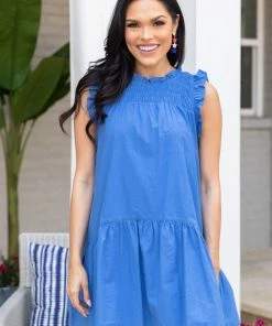 &Merci Dresses Brooklyn Dress- Blue