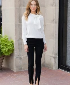 Do + Be Chanel Front Slit Pants