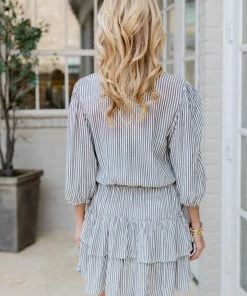 Dresses Stella Dress- Striped By Z Supply