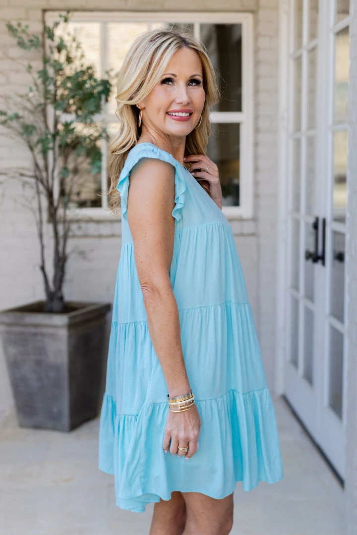 English Factory Cara Dress- Aqua Dresses