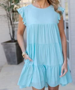 English Factory Cara Dress- Aqua Dresses