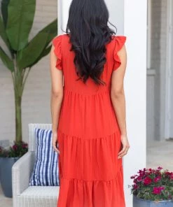 Entro Tess Dress- Red