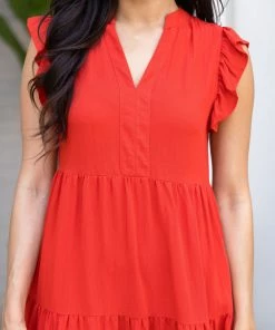 Entro Tess Dress- Red