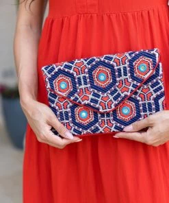 La Chic Designs Aimee Beaded Clutch