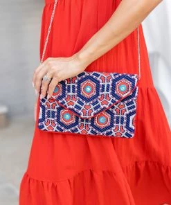 La Chic Designs Aimee Beaded Clutch