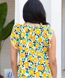 THML Tops Alejandra Top- Yellow