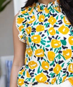 THML Tops Alejandra Top- Yellow