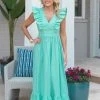 Ophelia Dress- Aqua By Karlie