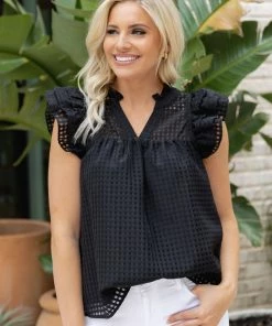 Entro Sofia Top- Black Tops