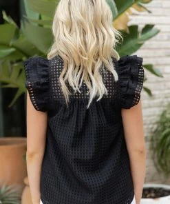 Entro Sofia Top- Black Tops