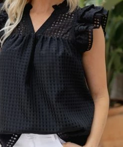 Entro Sofia Top- Black Tops