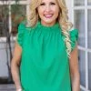 2 Hearts Kennedy Top- Kelly Green Tops